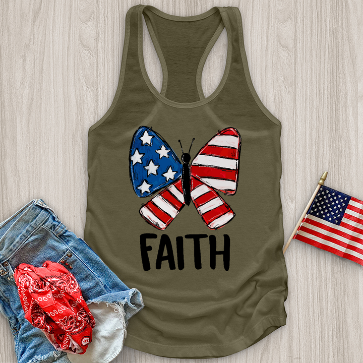 USA Faith Butterfly Tank Top