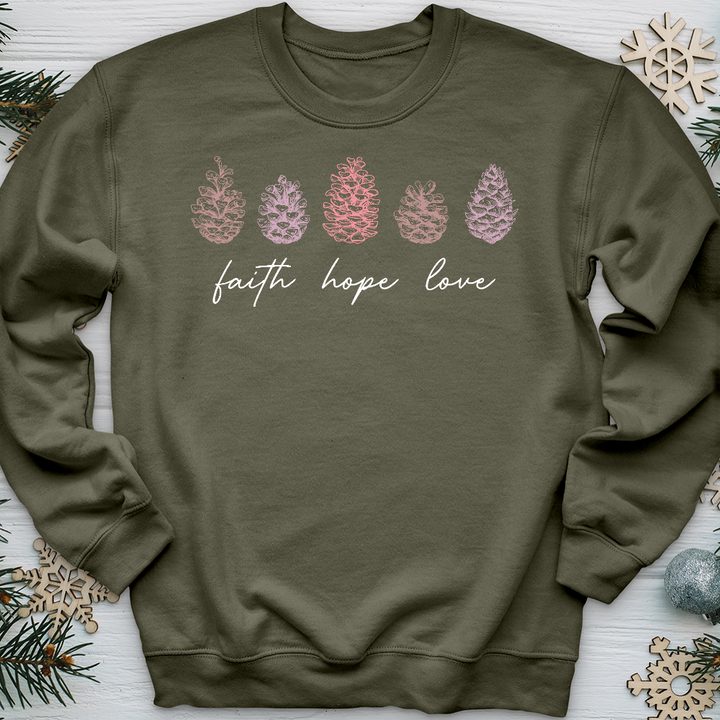 Assorted Pinecones Crewneck