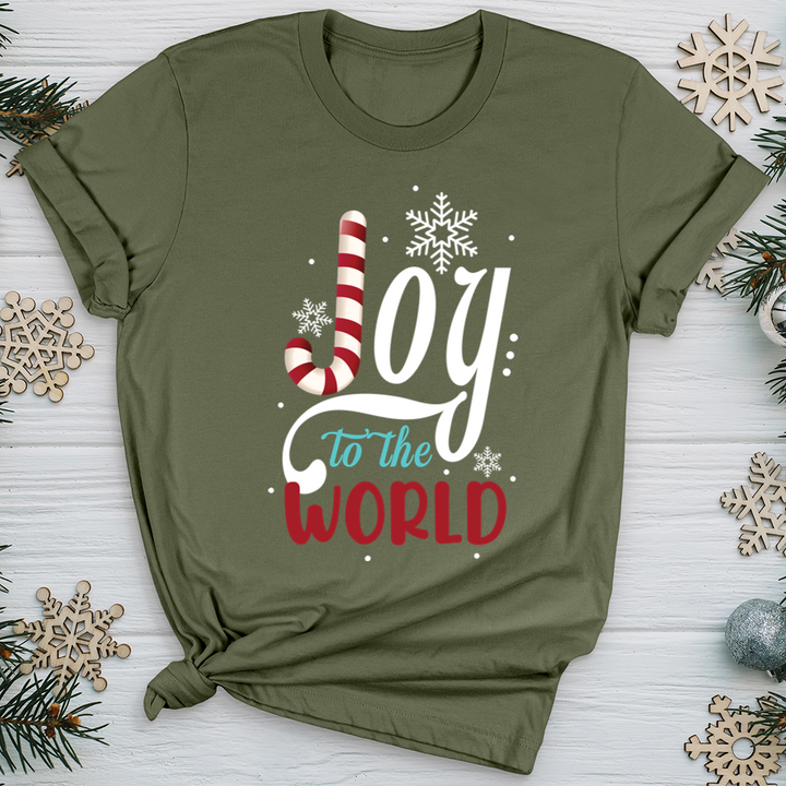 Joy To The World Candy Cane Softstyle Tee