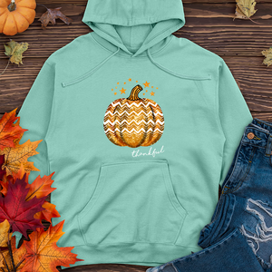 Thankful Retro Pumpkin Sparkle Midweight Hoodie