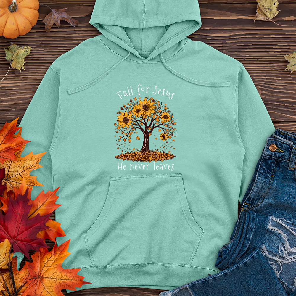 Sunflower Tree Falling Leaves Midweight Hoodie