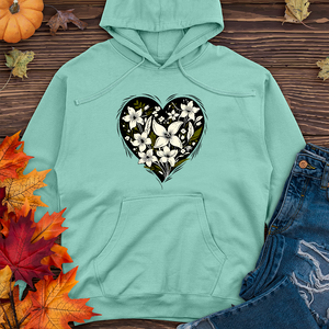 Heart shape flower Midweight Hoodie