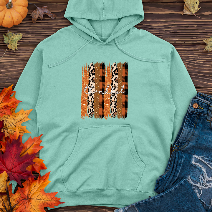 Thankful Watercolor Stripes   Midweight Hoodie