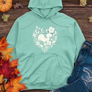 A simple heart with flowers Midweight Hoodie