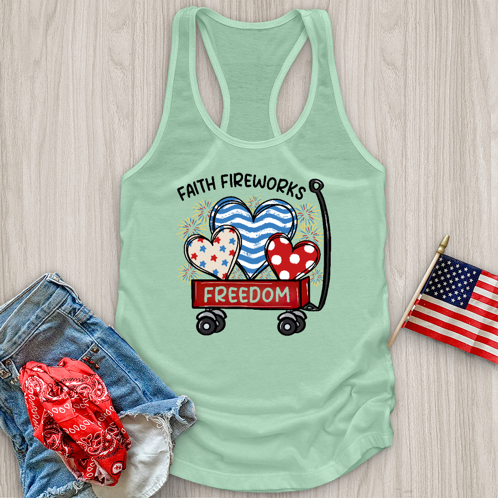 Faith Fireworks Freedom Cart Tank Top