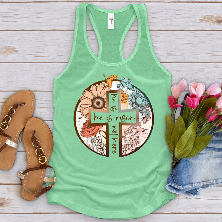 He Is Risen Cross Tank Top