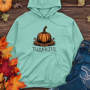 Thankful Orange Pumpkin Midweight Hoodie