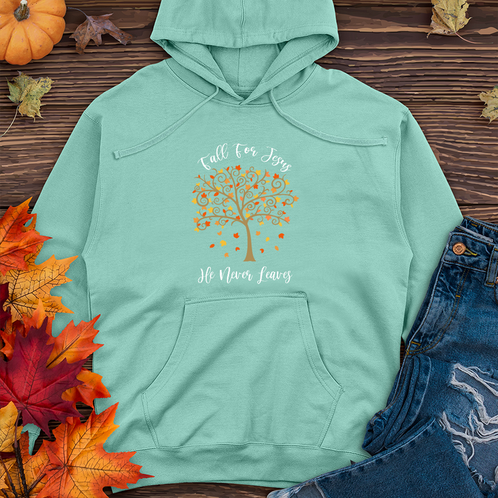 Fall For Jesus Autumn Scene Midweight Hoodie