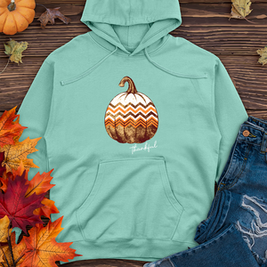 Thankful Retro Cozy Pumpkin Midweight Hoodie