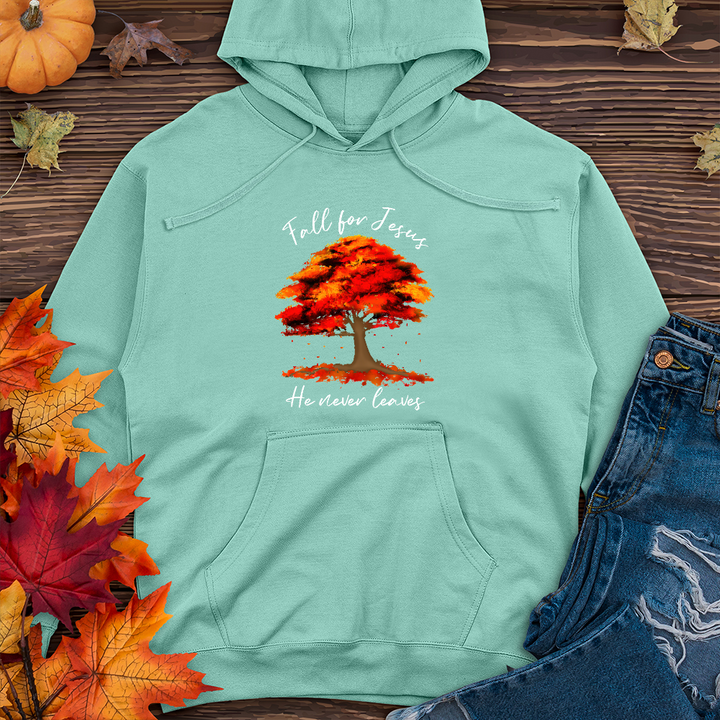 Watercolor Falling Leaves Midweight Hoodie