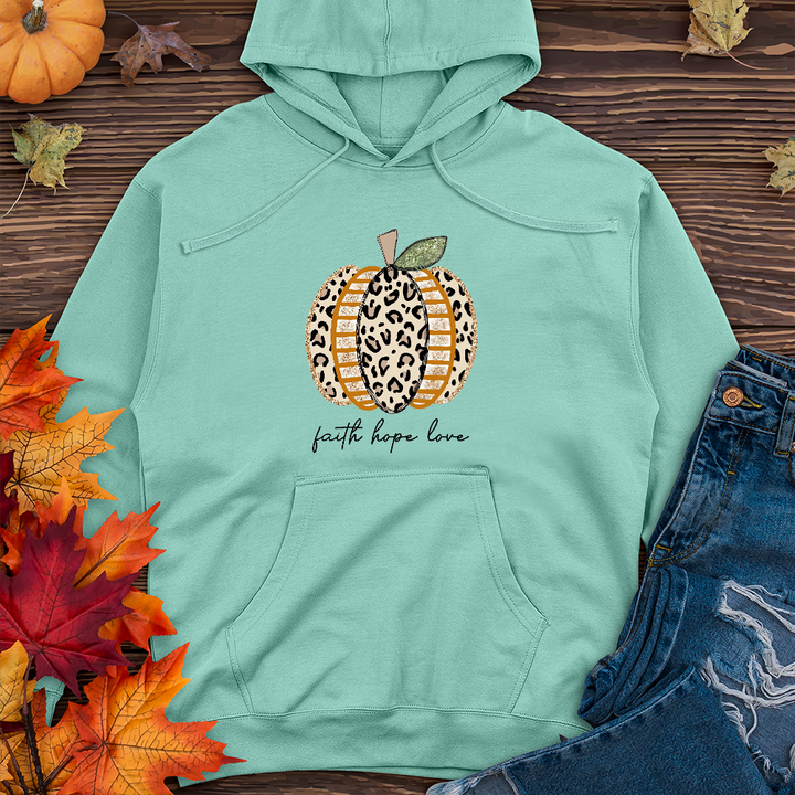 FHL Leopard Gold Pumpkin   Midweight Hoodie