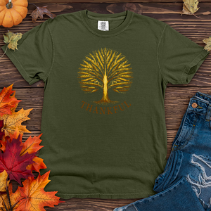 Vintage Harvest Festival Fall Themes Tree Heavy Cotton Comfort Colors Tee