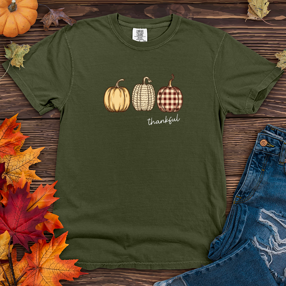 Retro Harvest Gingham Trio Heavy Cotton Comfort Colors Tee