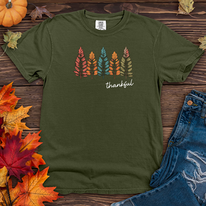 Retro Cozy Floral Trio Pine Trees Heavy Cotton Comfort Colors Tee