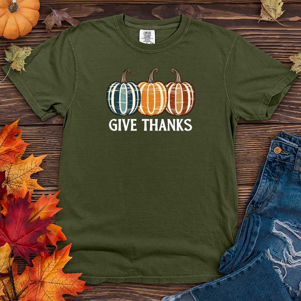 Retro Pumpkin Trio Heavy Cotton Comfort Colors Tee