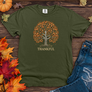 Glimmering Bonfire Fall Themes Tree Heavy Cotton Comfort Colors Tee