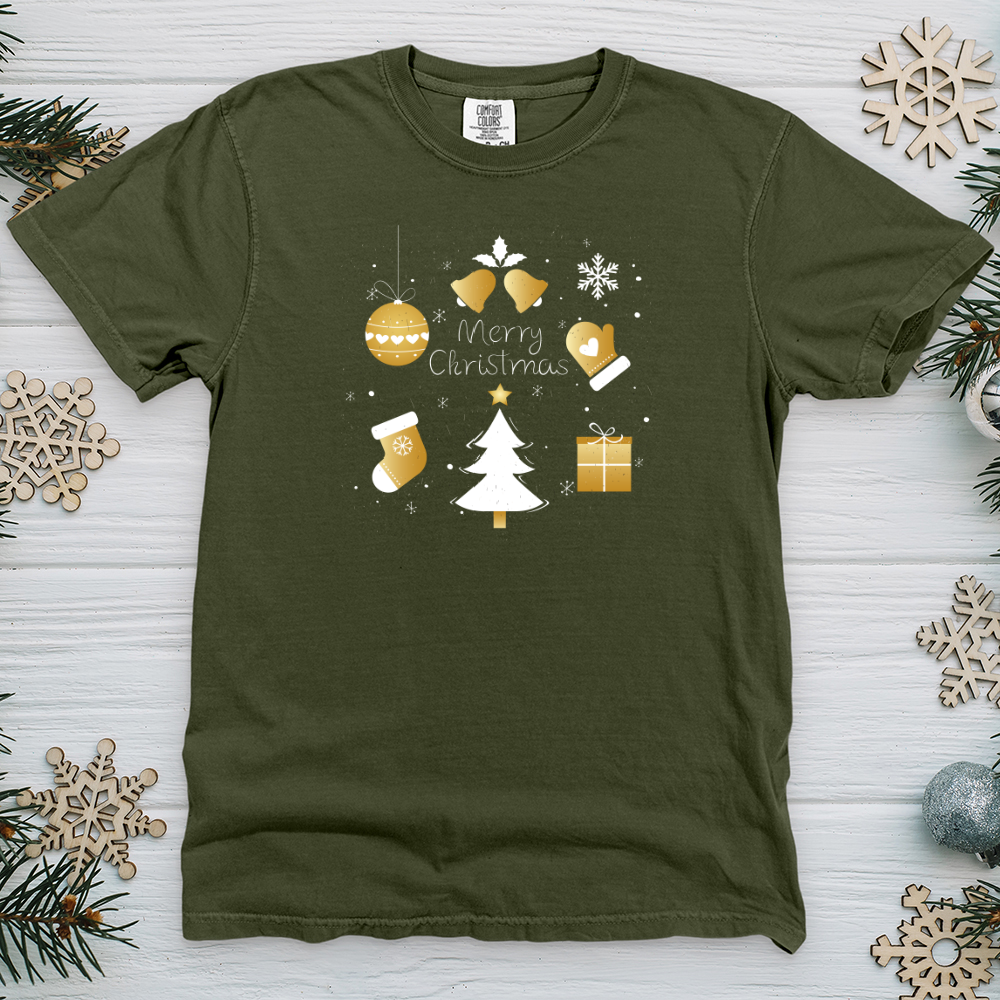 Golden Christmas Heavy Cotton Comfort Colors Tee