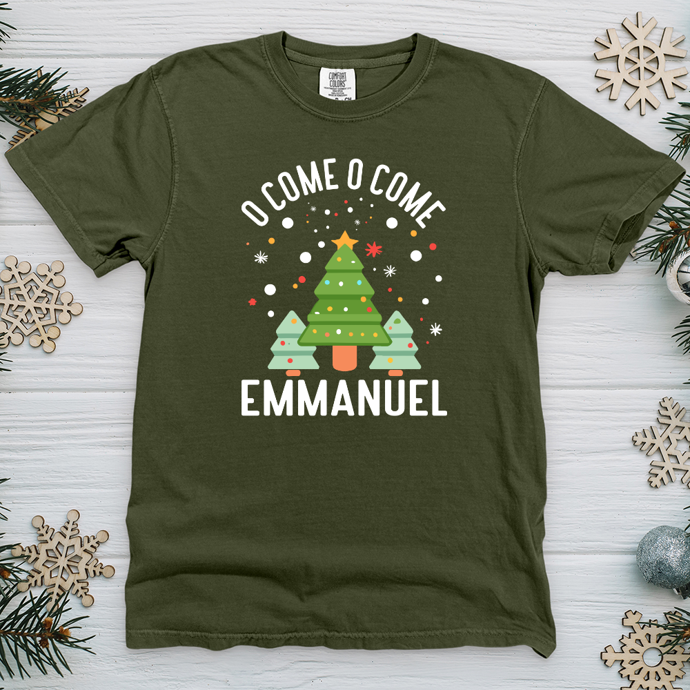 O Come o Come Emmanuel Heavy Cotton Comfort Colors Tee