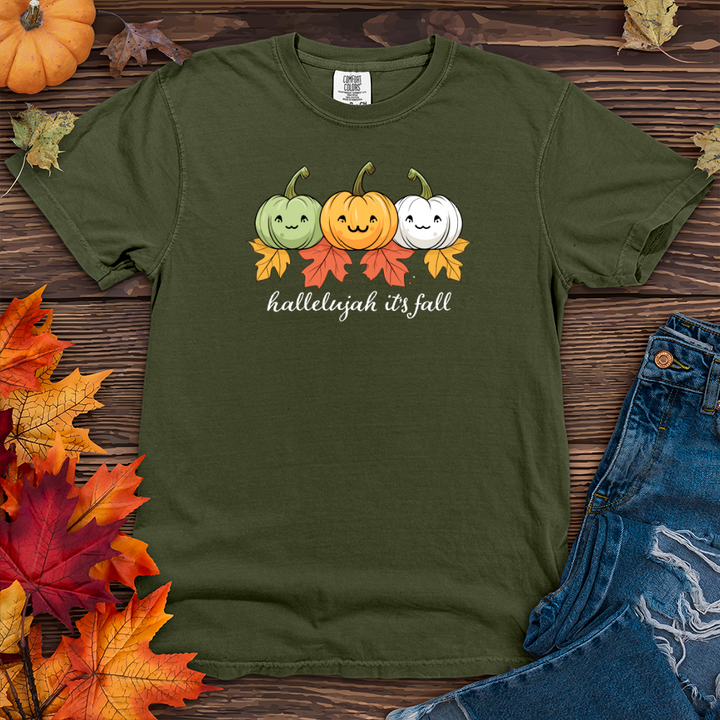 Pastel Pumpkin Trio Heavy Cotton Comfort Colors Tee