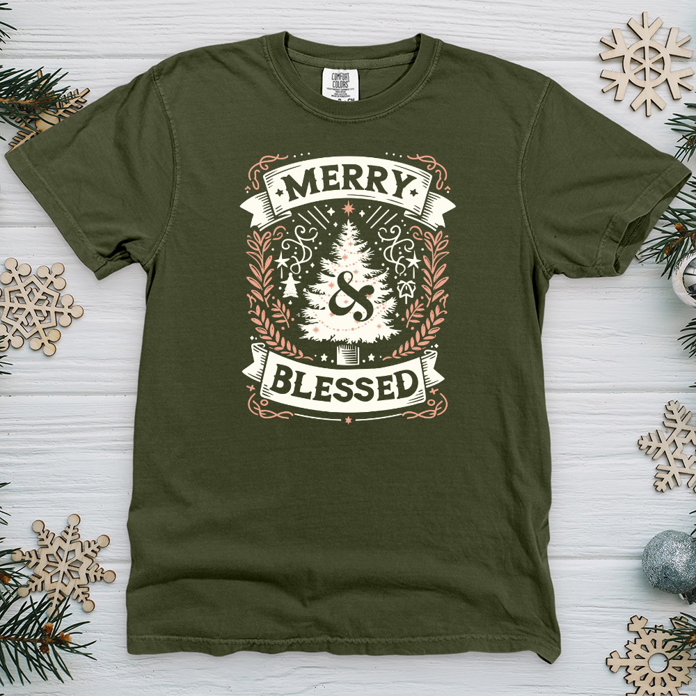 Merry & Blessed Heavy Cotton Comfort Colors Tee