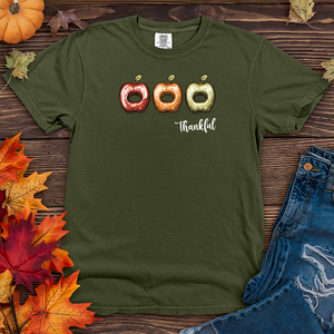 Thankful Apple Cider Trio Apples Heavy Cotton Comfort Colors Tee