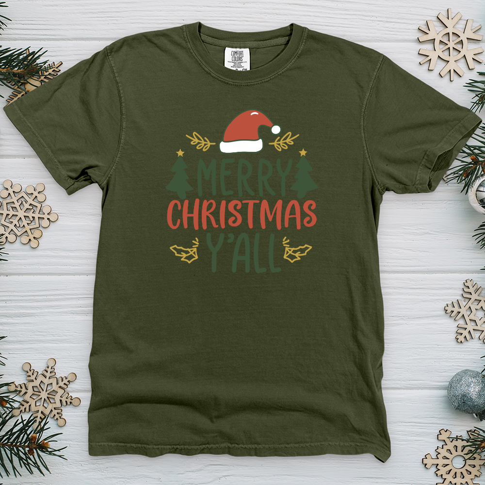 Merry christmas y’all Heavy Cotton Comfort Colors Tee