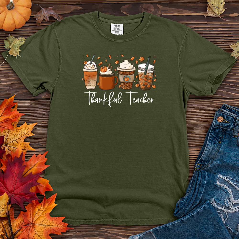 Thankful Teacher Heavy Cotton Comfort Colors Tee