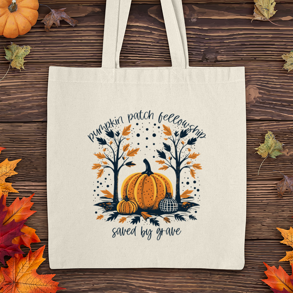 Grow In Grace Pumpkin Patch Tote Bag