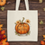 Thankful & Blessed Floral Pumpkin Tote Bag