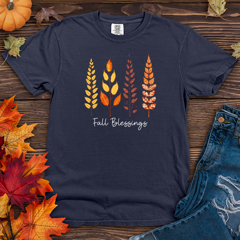 Retro Fall Foliage Icon Trio 01 Heavy Cotton Comfort Colors Tee