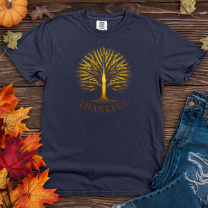 Vintage Harvest Festival Fall Themes Tree Heavy Cotton Comfort Colors Tee