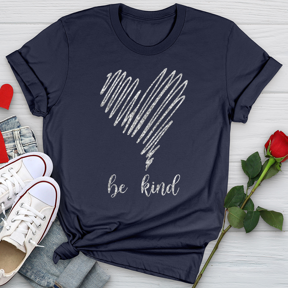 Be Kind Silver Heart Softstyle Tee