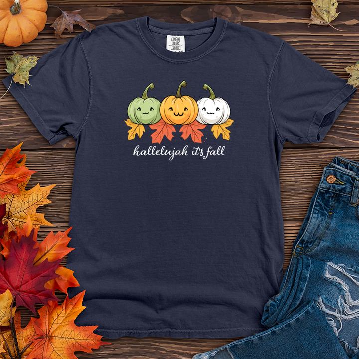 Pastel Pumpkin Trio Heavy Cotton Comfort Colors Tee