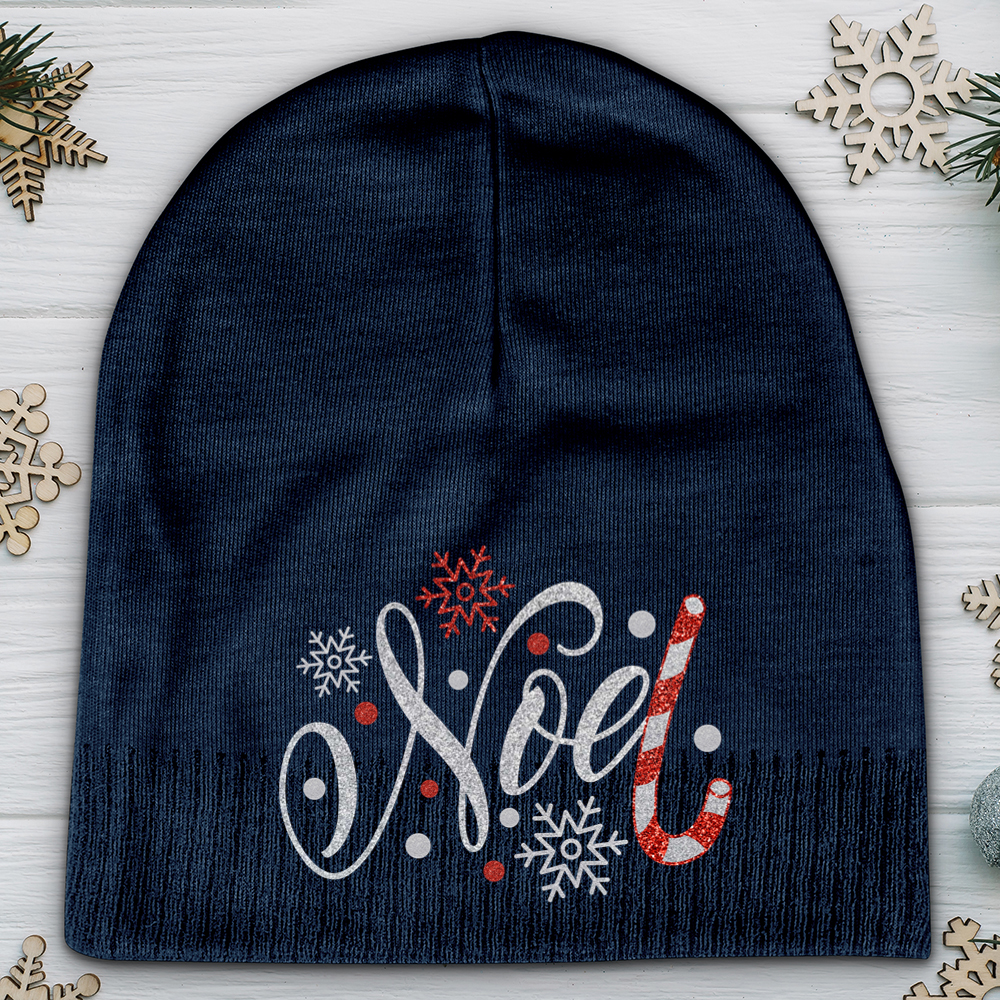 Joy To The World Candy Cane Cotton Beanie