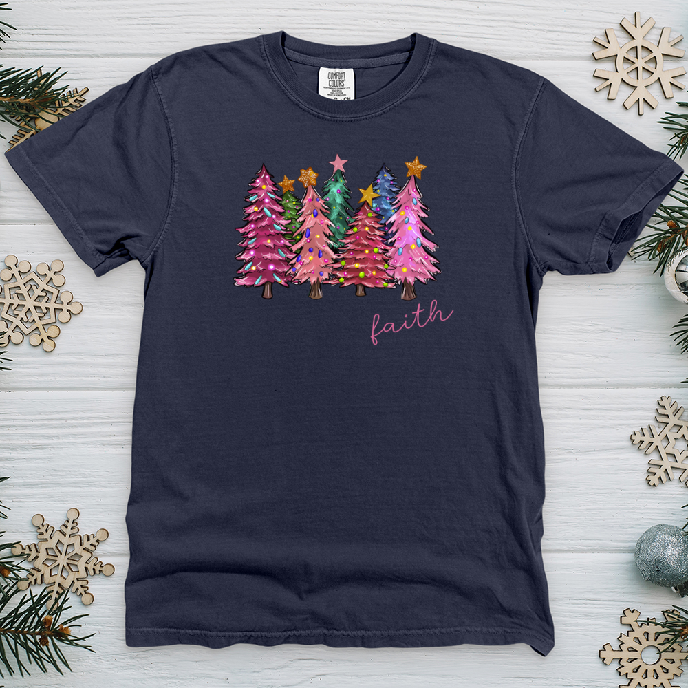 Faith Pink Tree Heavy Cotton Comfort Colors Tee