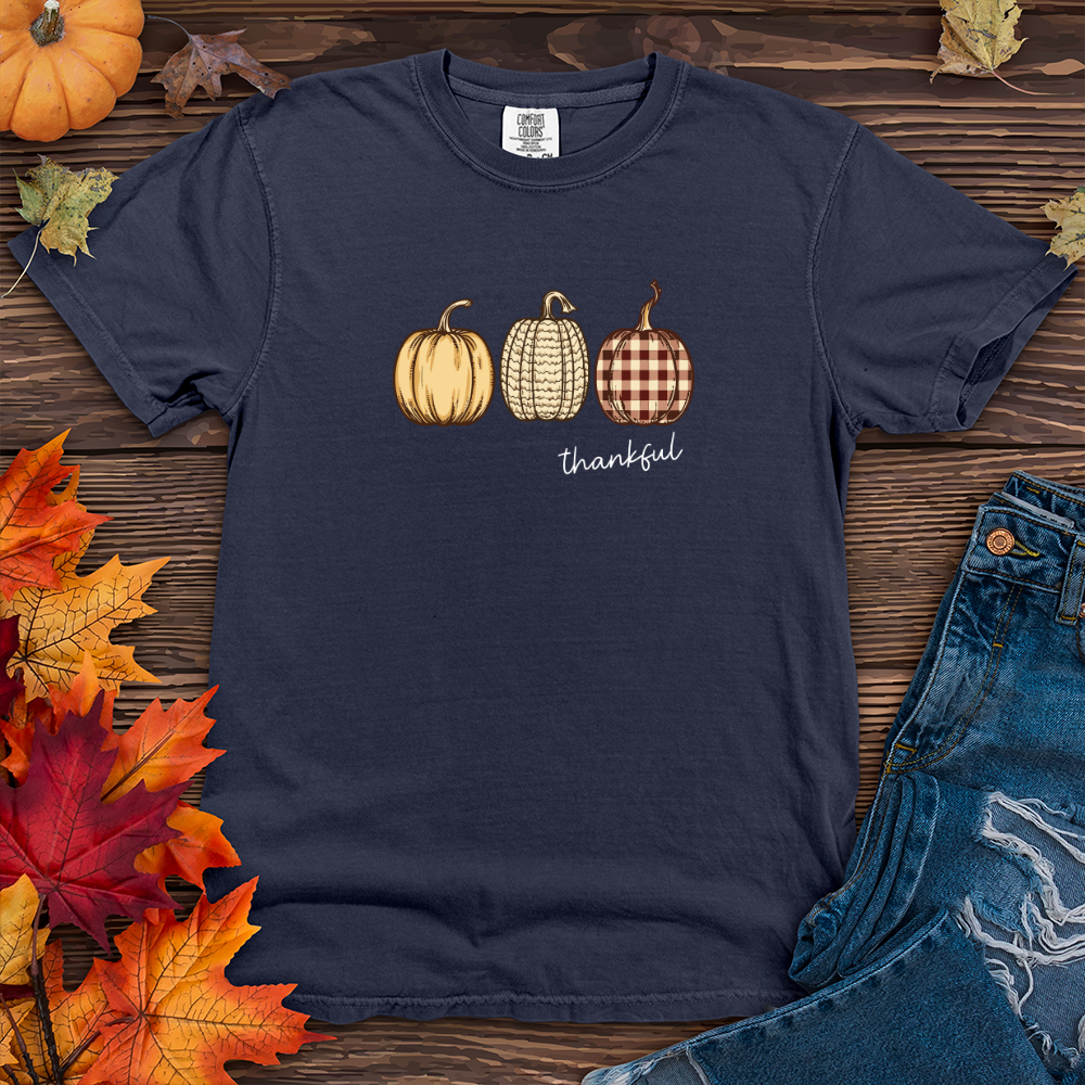 Retro Harvest Gingham Trio Heavy Cotton Comfort Colors Tee