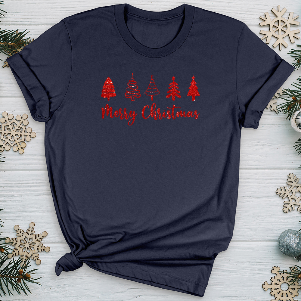 Red Merry Christmas Scene Softstyle Tee