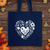A Simple Floral Heart Tote Bag