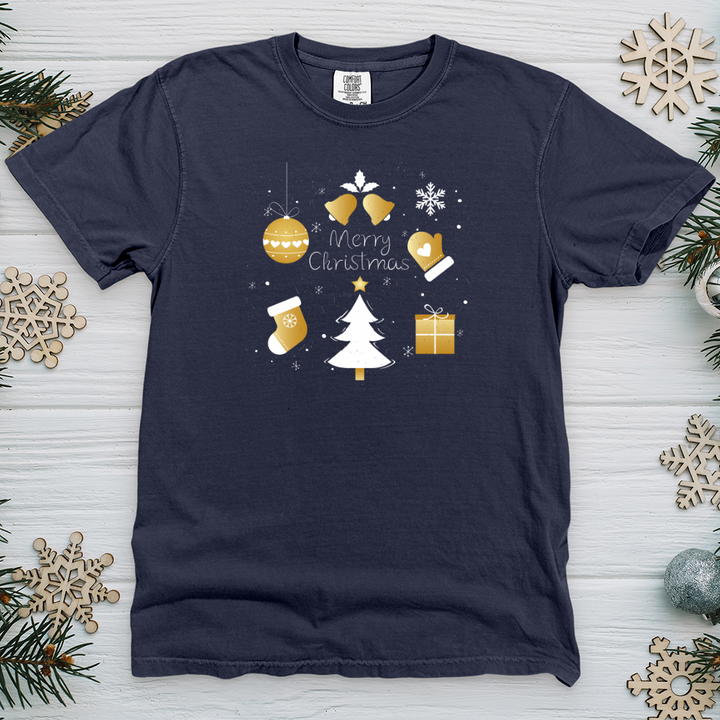 Golden Christmas Heavy Cotton Comfort Colors Tee
