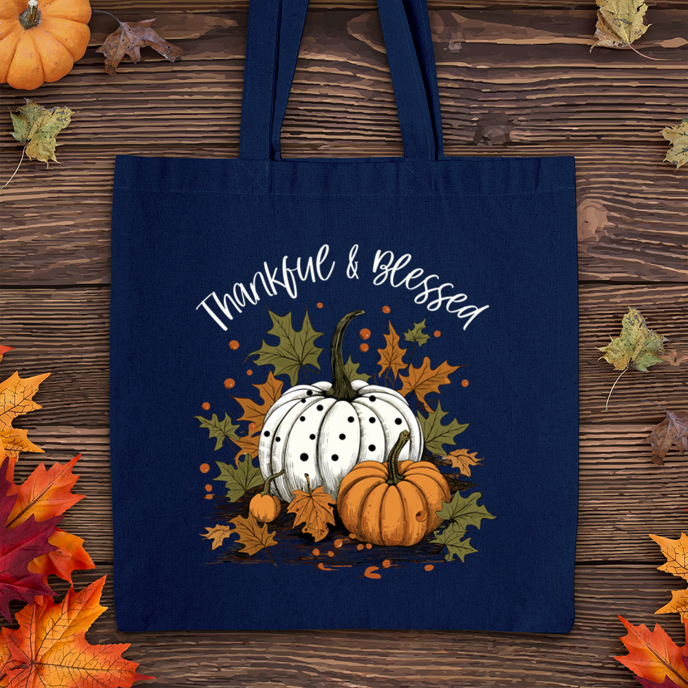 Thankful & Blessed Pumpkin Patch Tote Bag