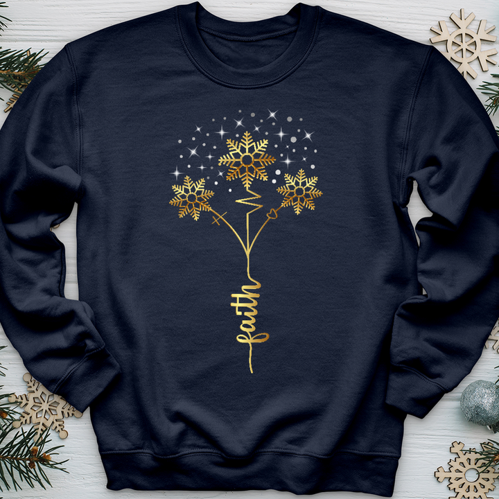 Faith Snowflake Blossom Crewneck