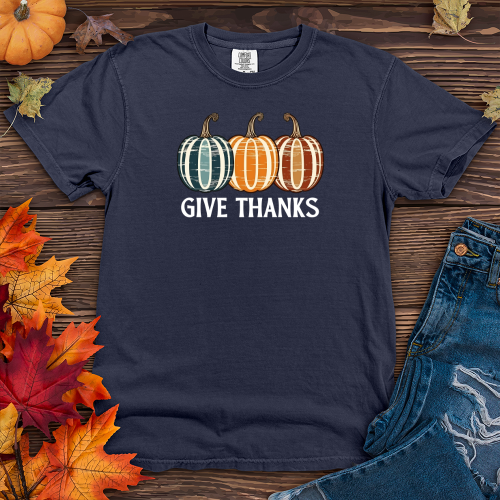 Retro Pumpkin Trio Heavy Cotton Comfort Colors Tee