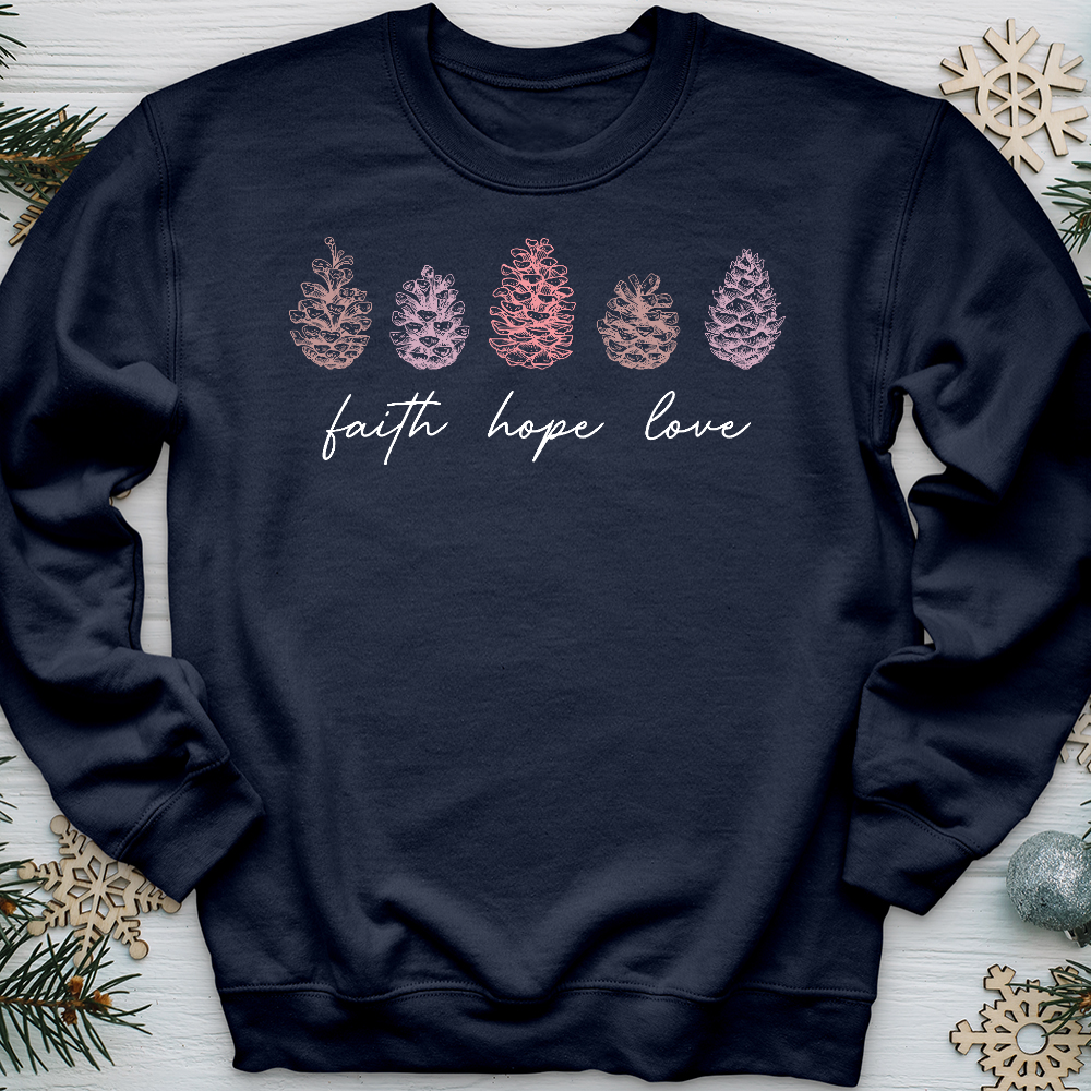 Assorted Pinecones Crewneck