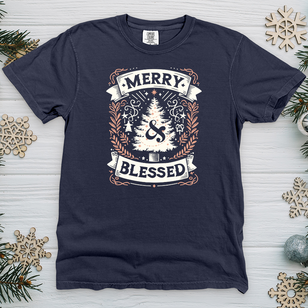 Merry & Blessed Heavy Cotton Comfort Colors Tee