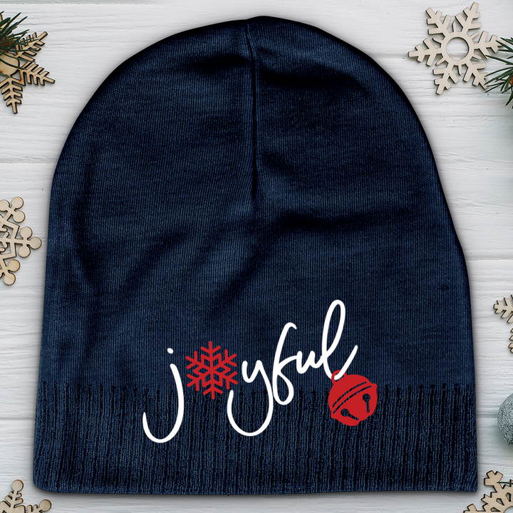 Joyful Christmas Flake Cotton Beanie