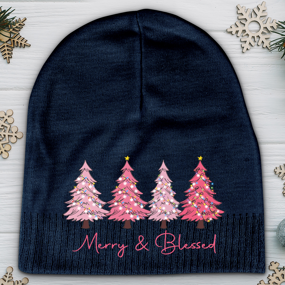 Merry & Blessed Cotton Beanie