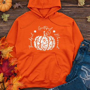 TGB White Floral Pumpkin Midweight Hoodie