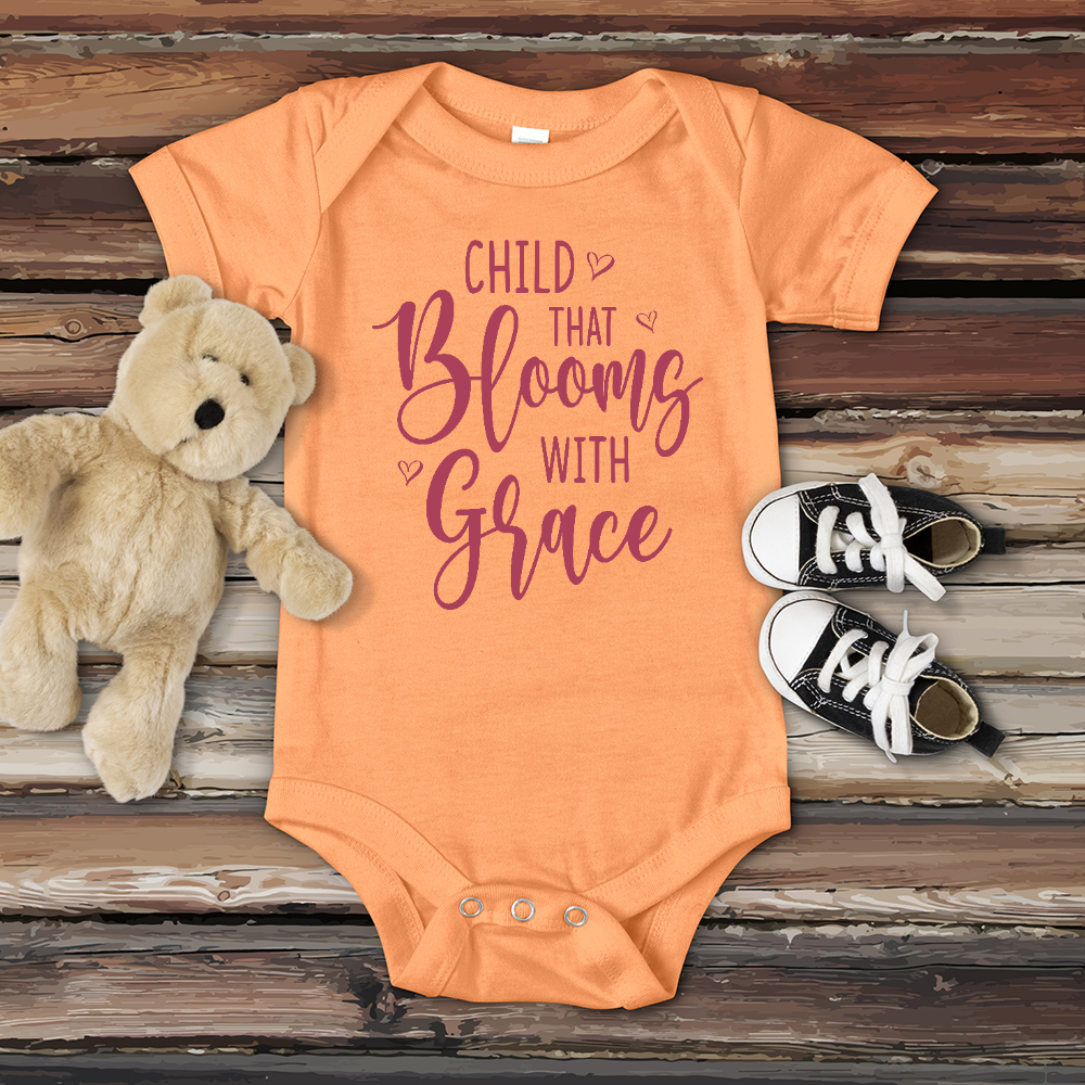 Child Bloom with Grace Baby Onesie