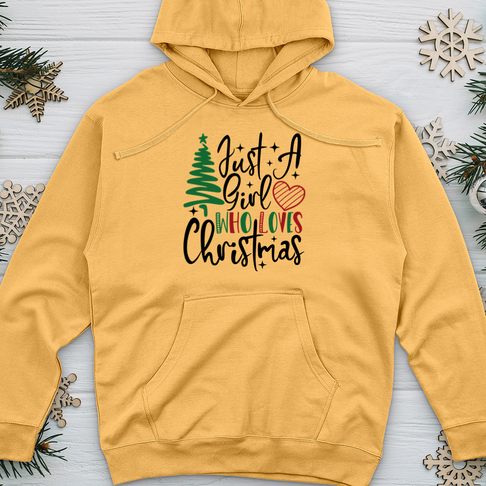 Just A Christmas Girl Midweight Hooded Sweatshirt