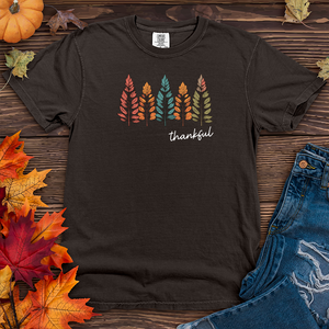 Retro Cozy Floral Trio Pine Trees Heavy Cotton Comfort Colors Tee